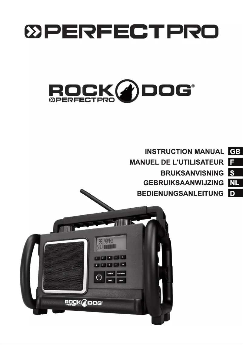 Page n°1 - Manuel utilisateur PerfectPro RockDog