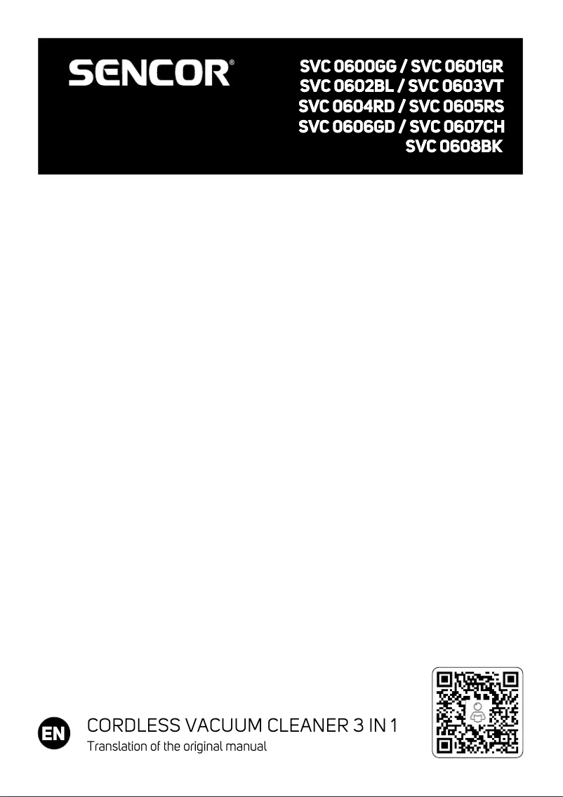 Page n°1 - Manuel utilisateur Sencor SVC 0604RD