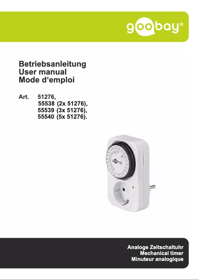 Image de la première page du manuel de l'appareil 55538