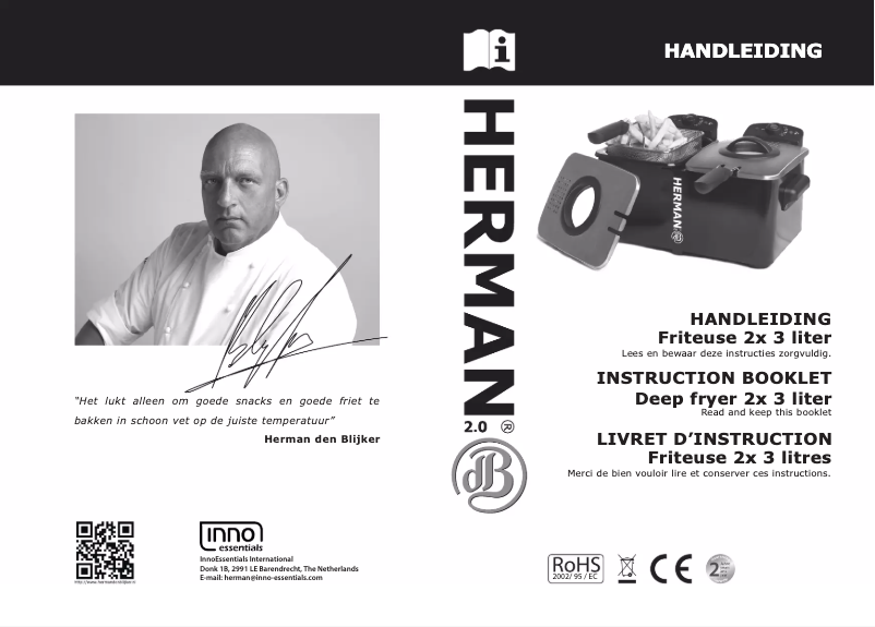 Page n°1 - Manuel utilisateur Herman den Blijker Friteuse