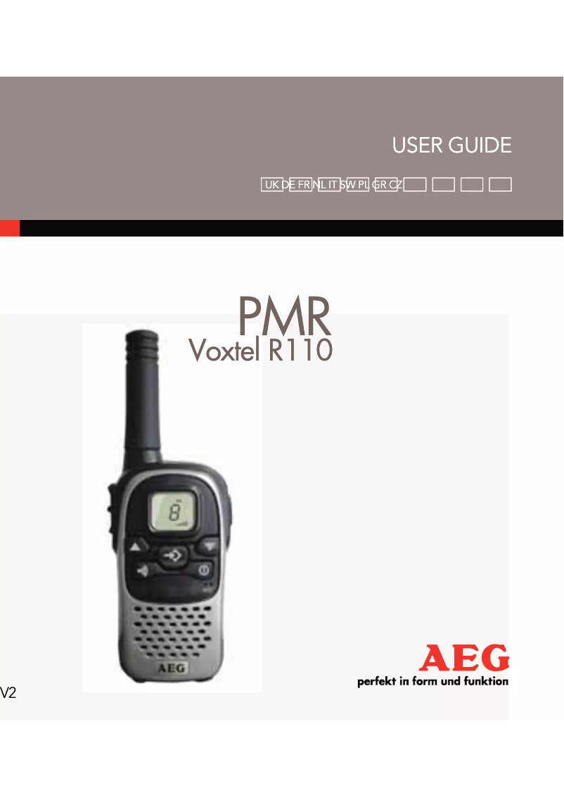 Page 1 de la notice Manuel utilisateur AEG Voxtel R110