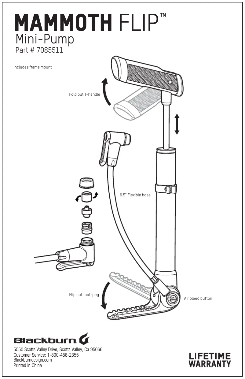 Image de la première page du manuel de l'appareil Mammoth Flip