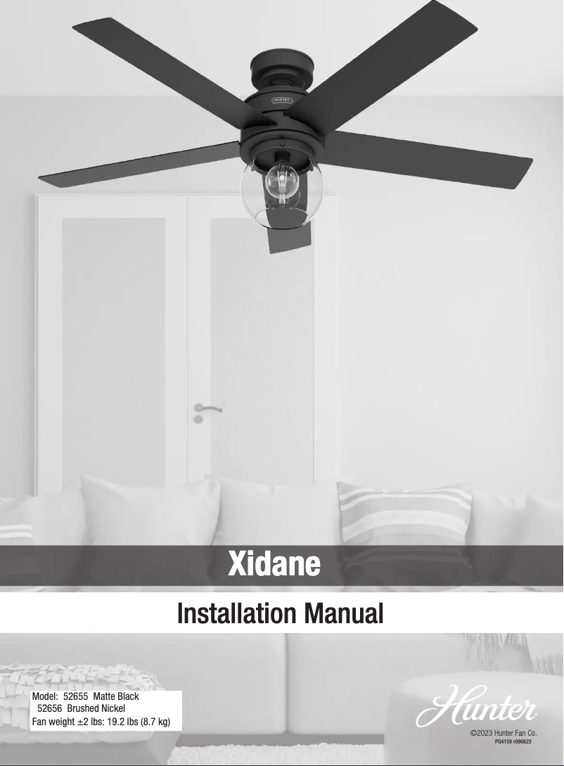 Page 1 de la notice Manuel utilisateur Hunter Xidane