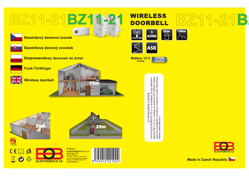 Image de la première page du manuel de l'appareil BZ11-21 bílá