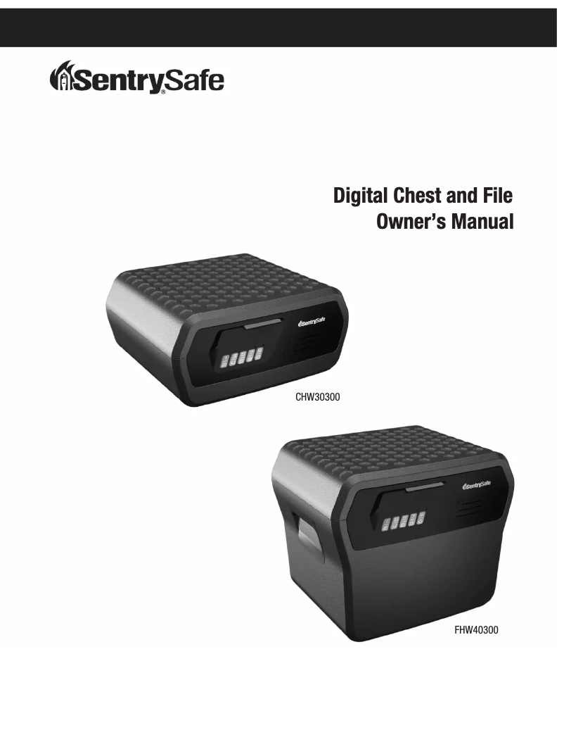 Page 1 de la notice Manuel utilisateur SentrySafe CHW30300