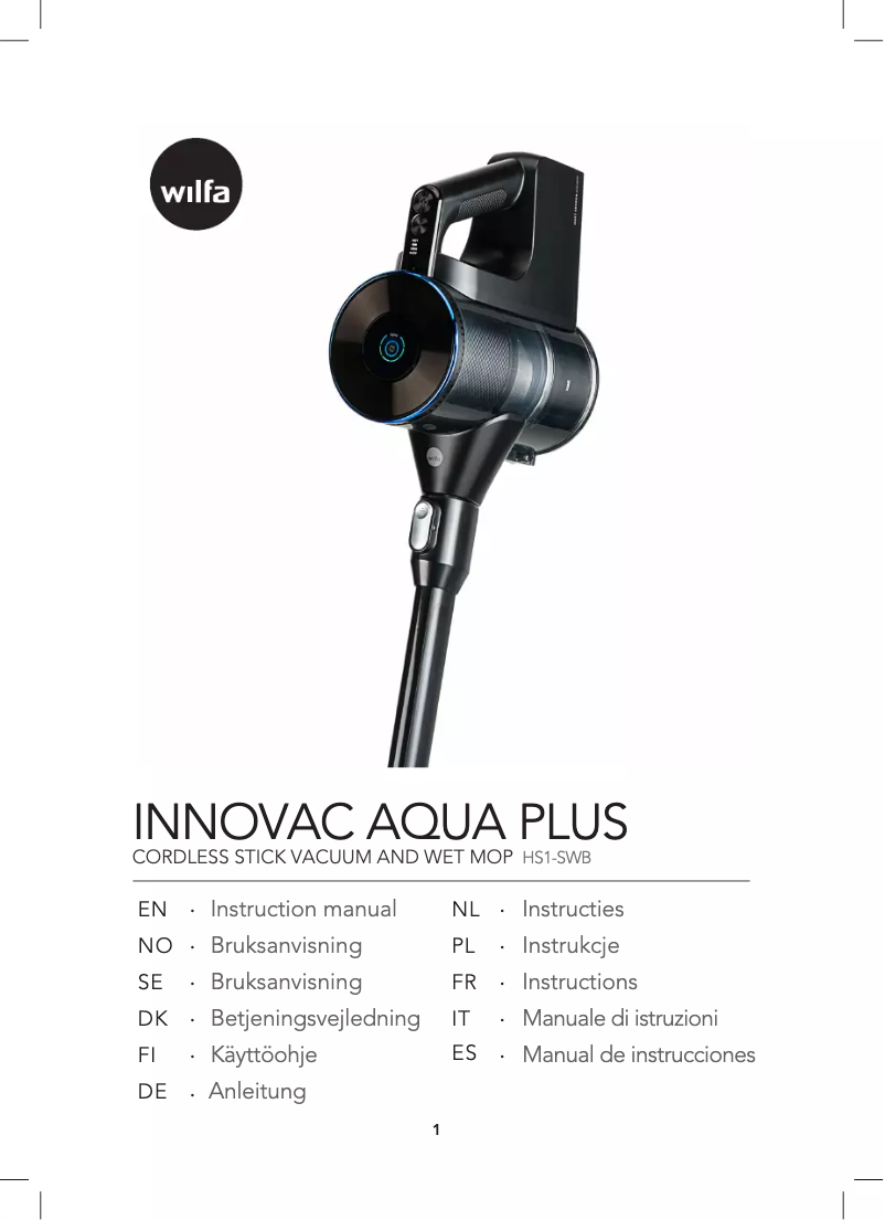 Page n°1 - Manuel utilisateur Wilfa Innobot Aqua PLUS HS1-SWB