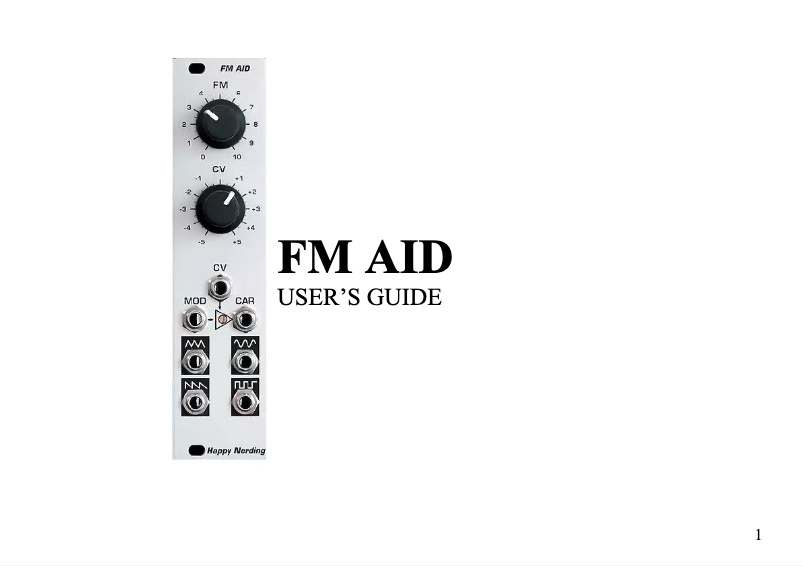 Image de la première page du manuel de l'appareil FM AID