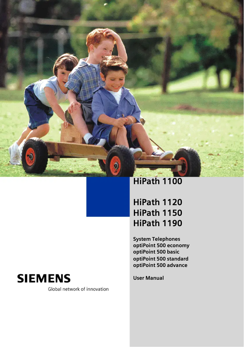 Image de la première page du manuel de l'appareil Hipath 1190