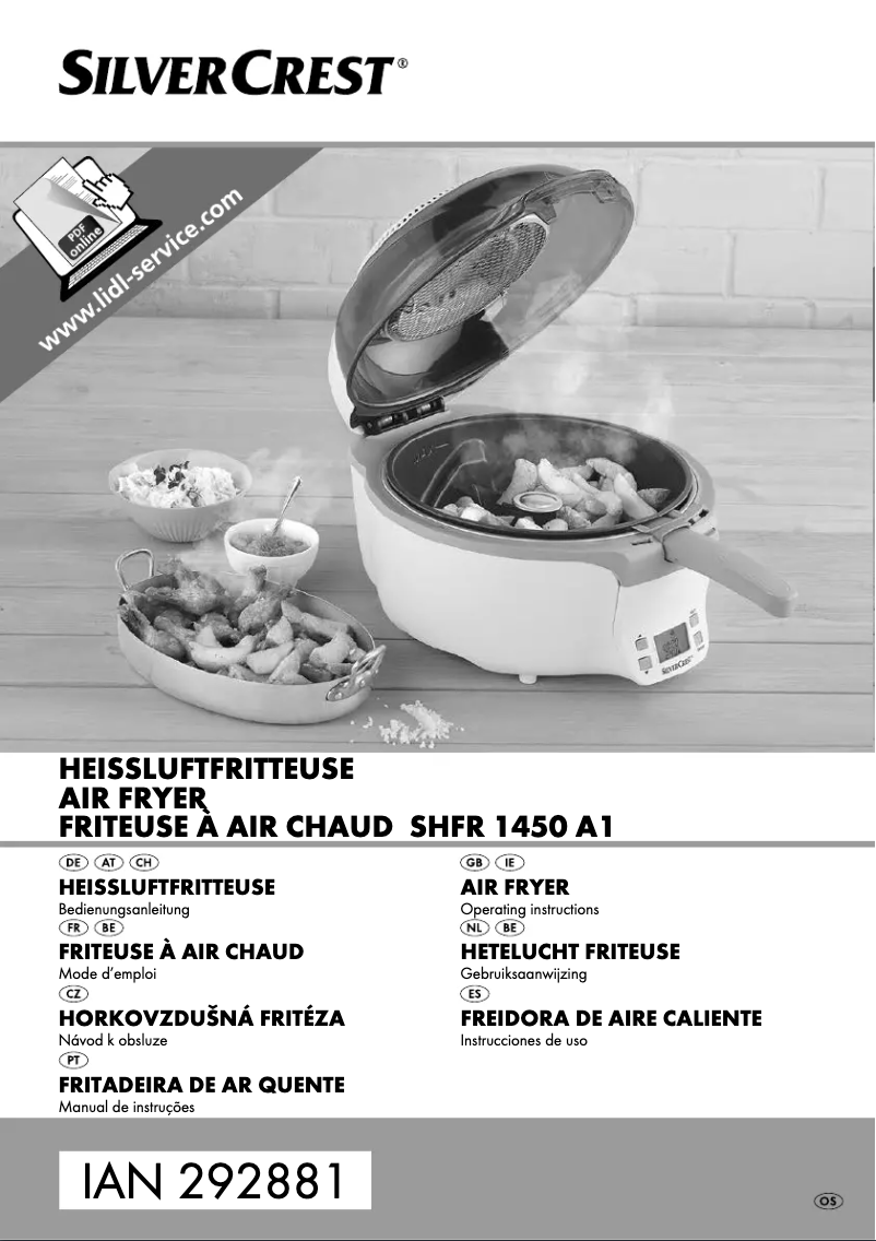 Page n°1 - Manuel utilisateur SilverCrest SHFR 1450 A1