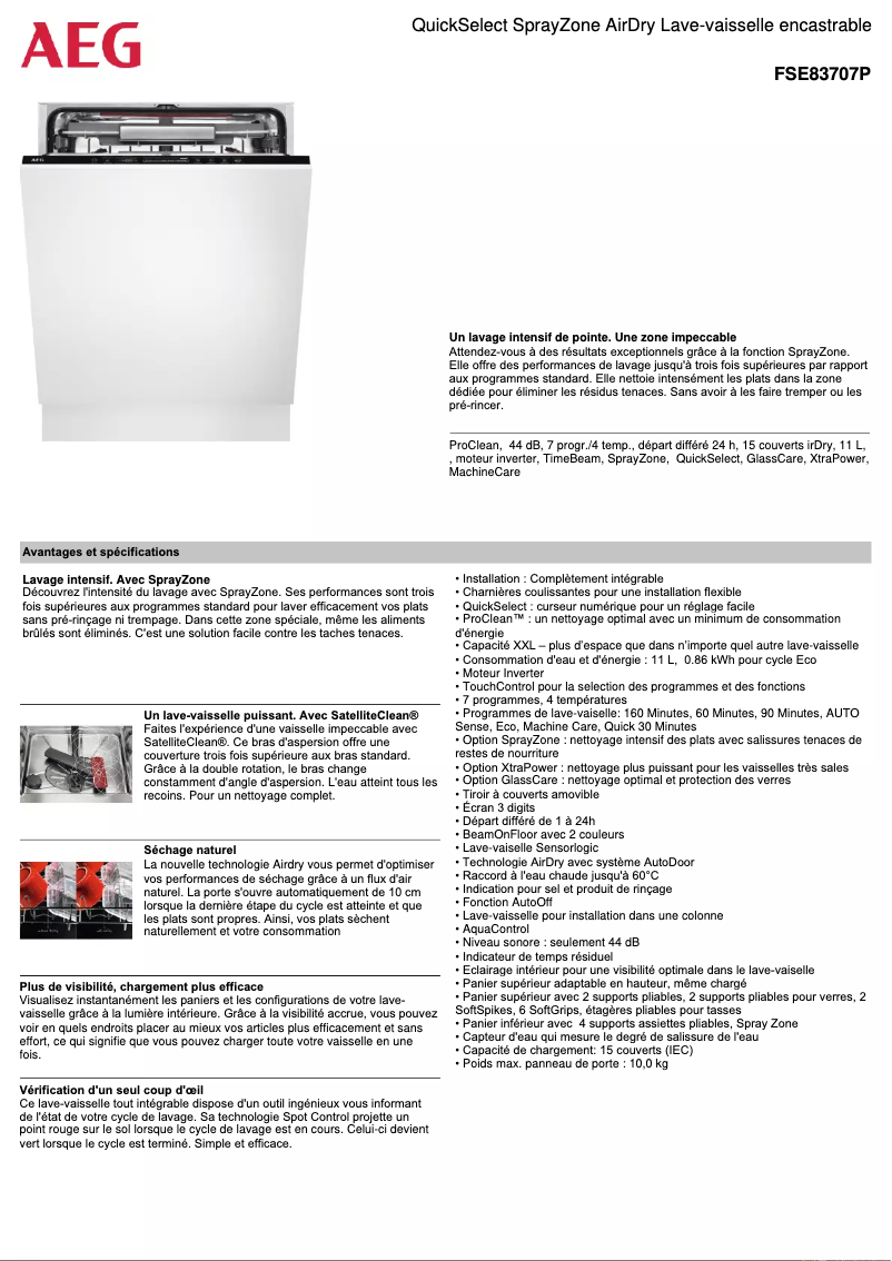 Imagen de la primera página del manual del dispositivo FSE83707P