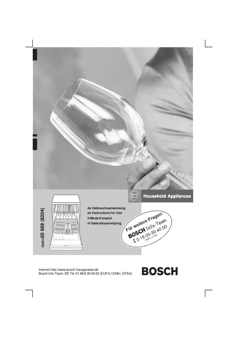 Page n°1 - Manuel utilisateur Bosch SGS69A12