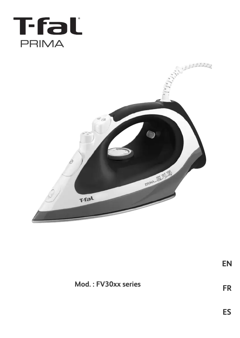 Page 1 de la notice Manuel utilisateur Tefal Prima Iron FV3056