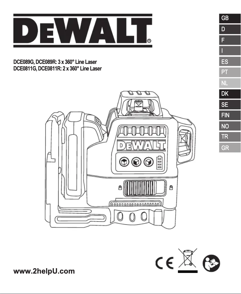 Página 1 del manual Manual de usuario DeWalt DCE0811G