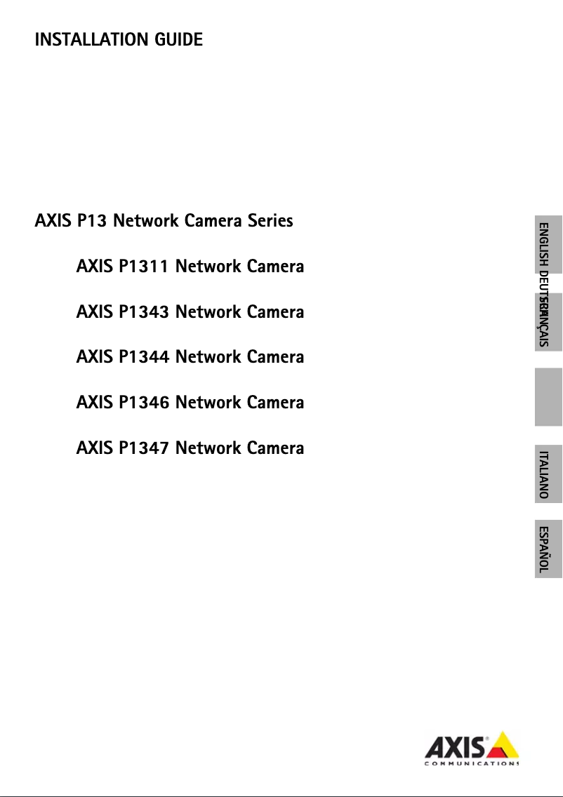 Image de la première page du manuel de l'appareil P1311