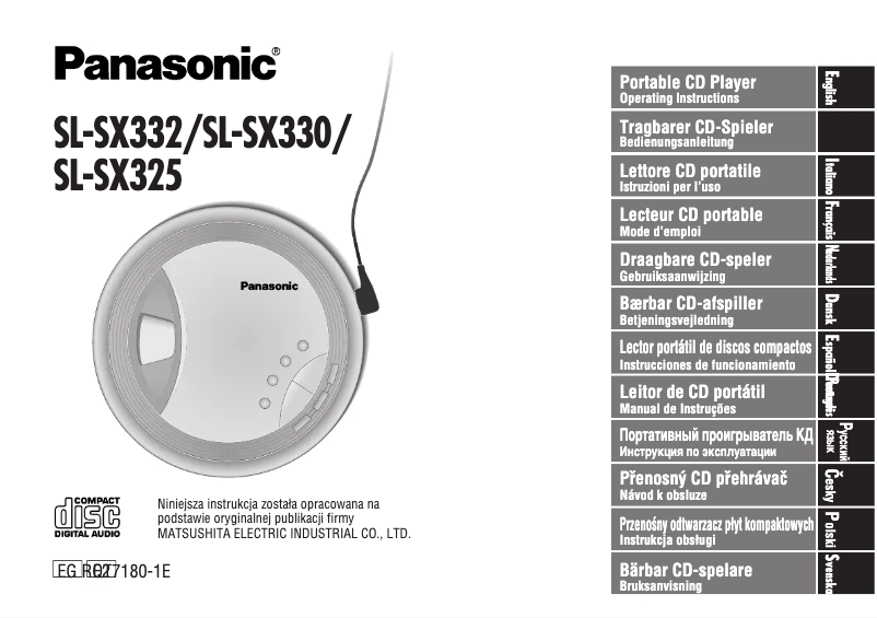 Image de la première page du manuel de l'appareil SL-SX332