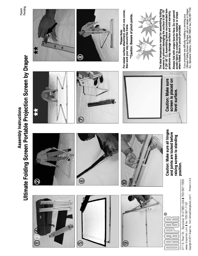 Page n°1 - Manuel utilisateur Draper Cineflex Ultimate Folding Screen 200", 4:3 241120