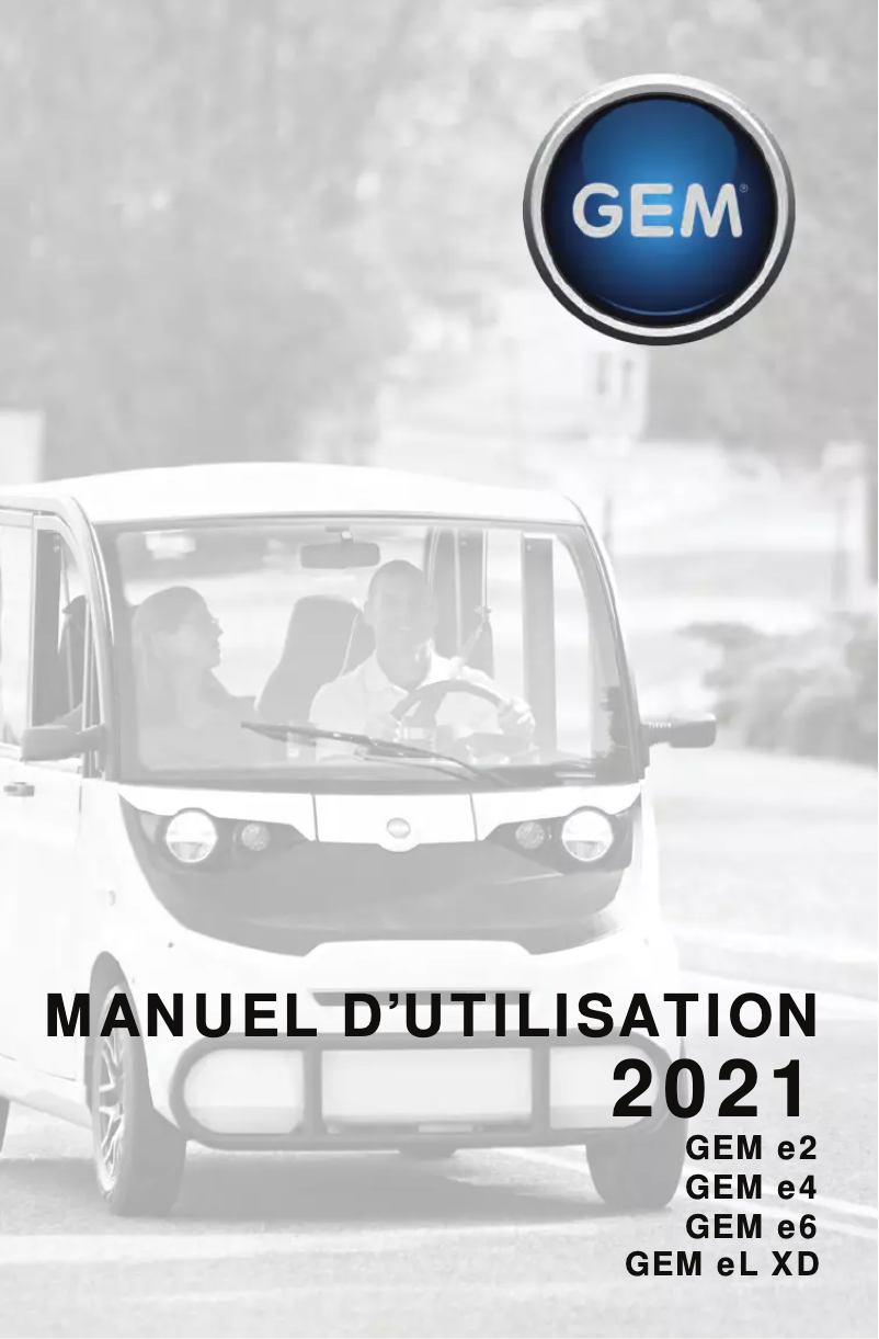 Page 1 de la notice Manuel utilisateur GEM e4 (2021)