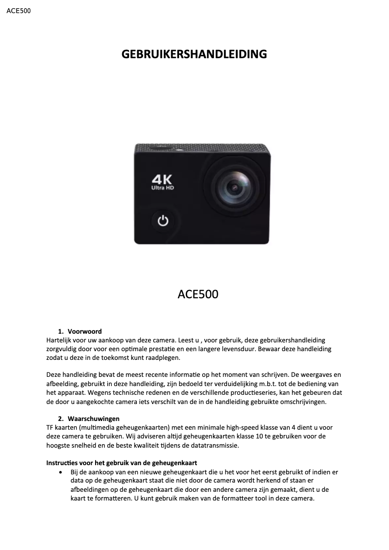 Page 1 de la notice Manuel utilisateur Salora ACE500