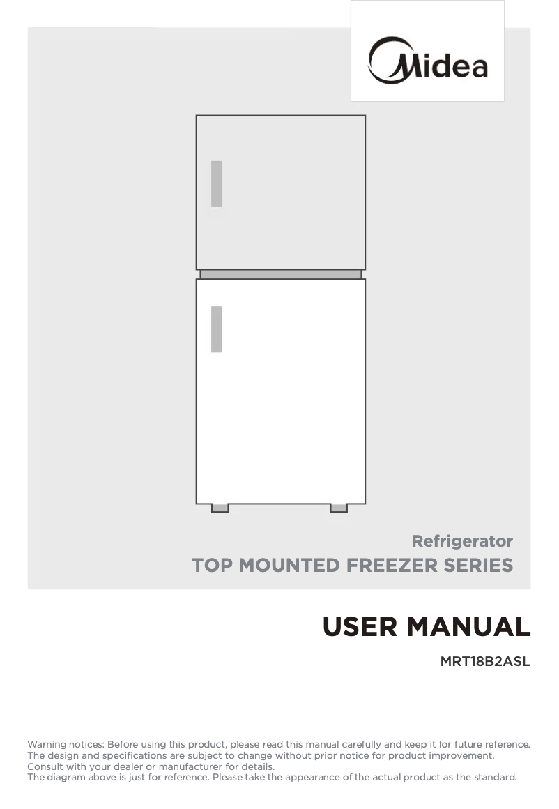 Image de la première page du manuel de l'appareil MRT18B2ASL