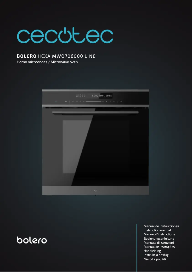 Page 1 de la notice Manuel utilisateur Cecotec Bolero Hexa MWO706000 Line
