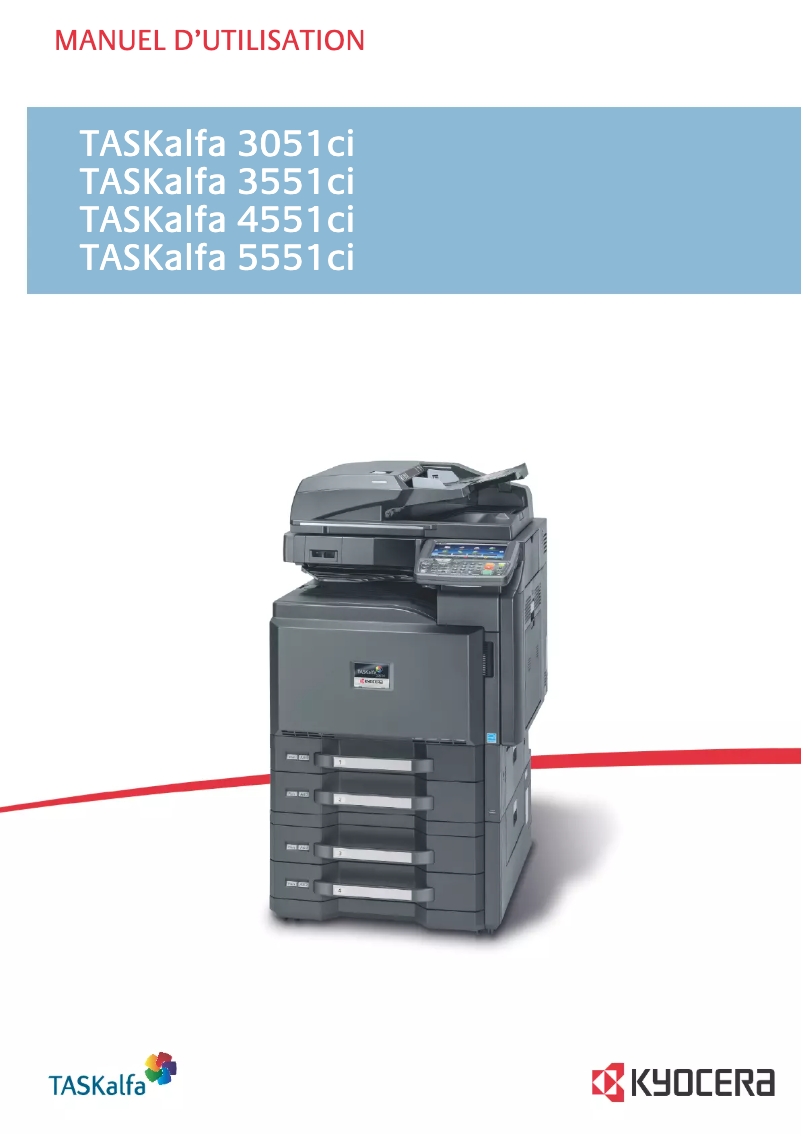 Page 1 de la notice Manuel utilisateur Kyocera TASKalfa 3551ci