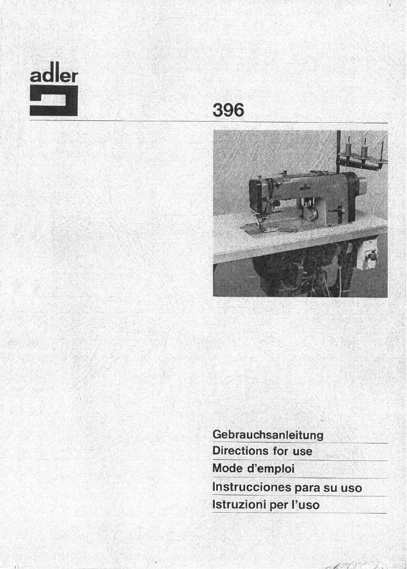 Page n°1 - Manuel utilisateur Dürkopp Adler 396