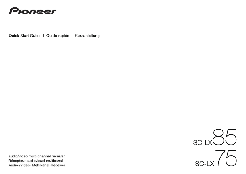 Page n°1 - Manuel utilisateur Pioneer SC-LX85
