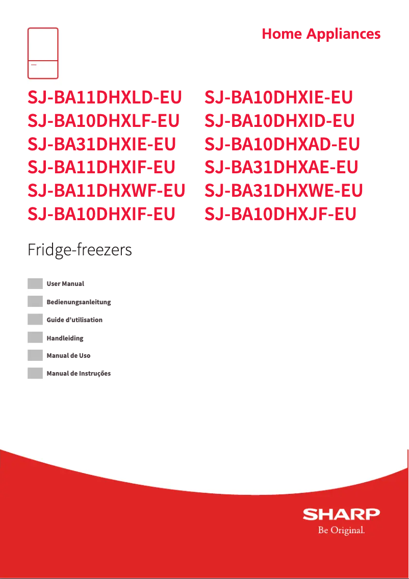 Page 1 de la notice Manuel utilisateur Sharp SJ-BA11DHXLD-EU