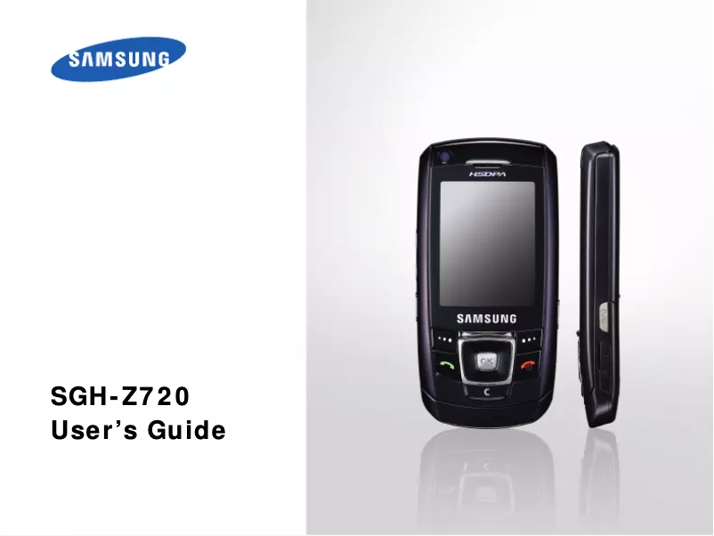 Image de la première page du manuel de l'appareil SGH-Z720