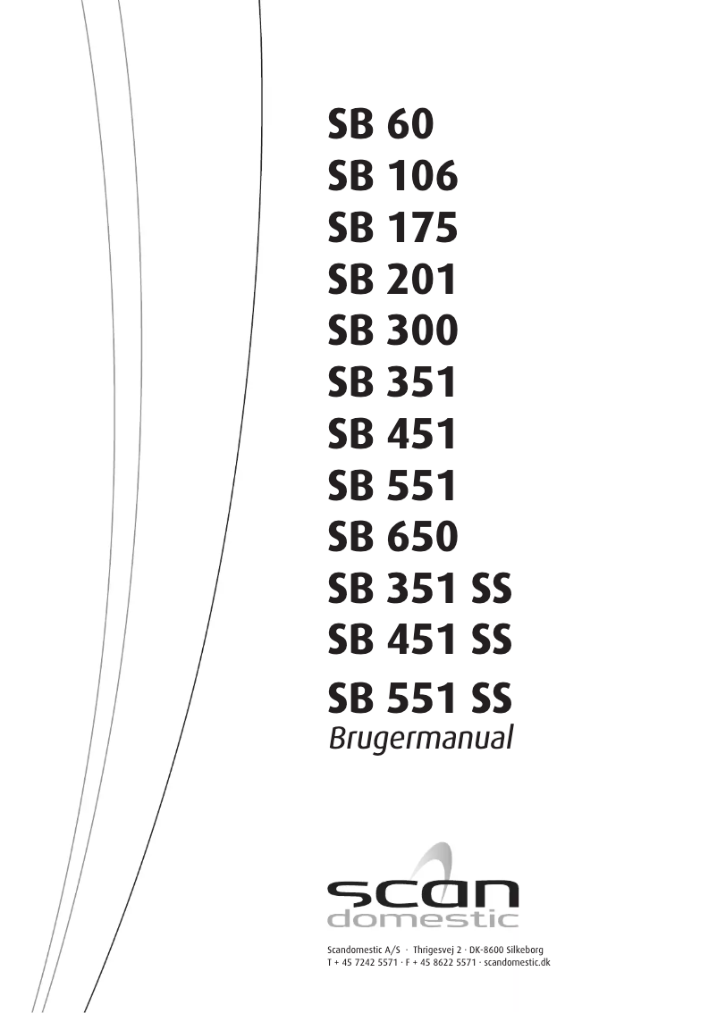 Page n°1 - Manuel utilisateur Scandomestic SB 451 SS
