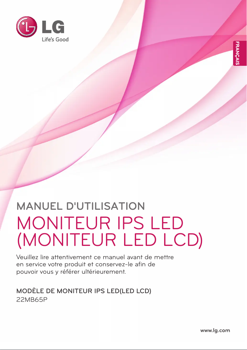 Page 1 de la notice Manuel utilisateur LG 22MB65P