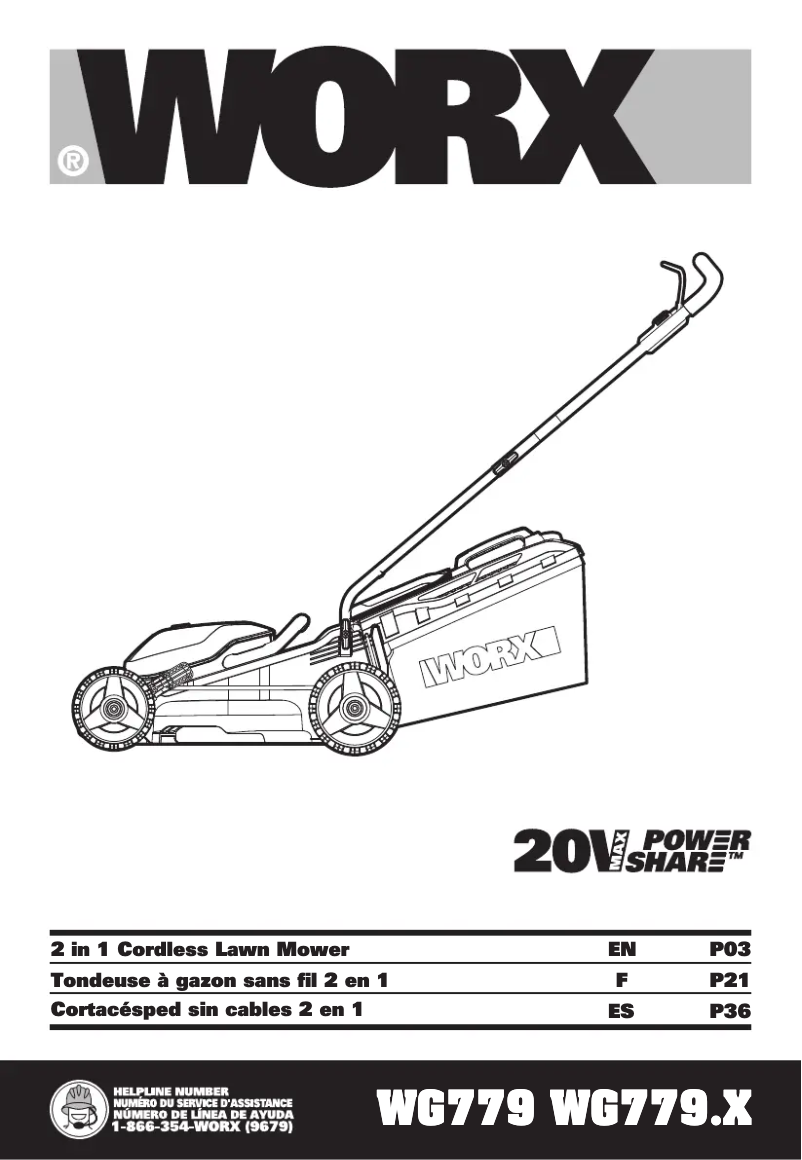 Image de la première page du manuel de l'appareil WG958