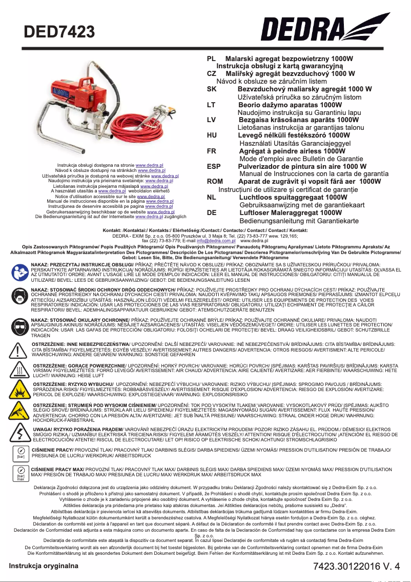 Página 1 del manual Manual de usuario DEDRA DED7423