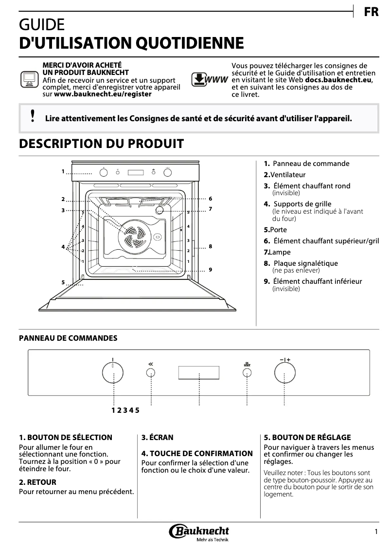 Image de la première page du manuel de l'appareil BIK7 EP8VS PT