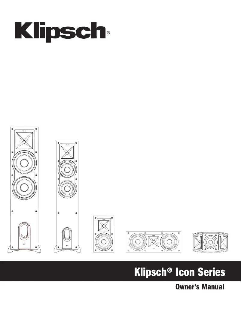 Page 1 de la notice Manuel utilisateur Klipsch Icon KC-25
