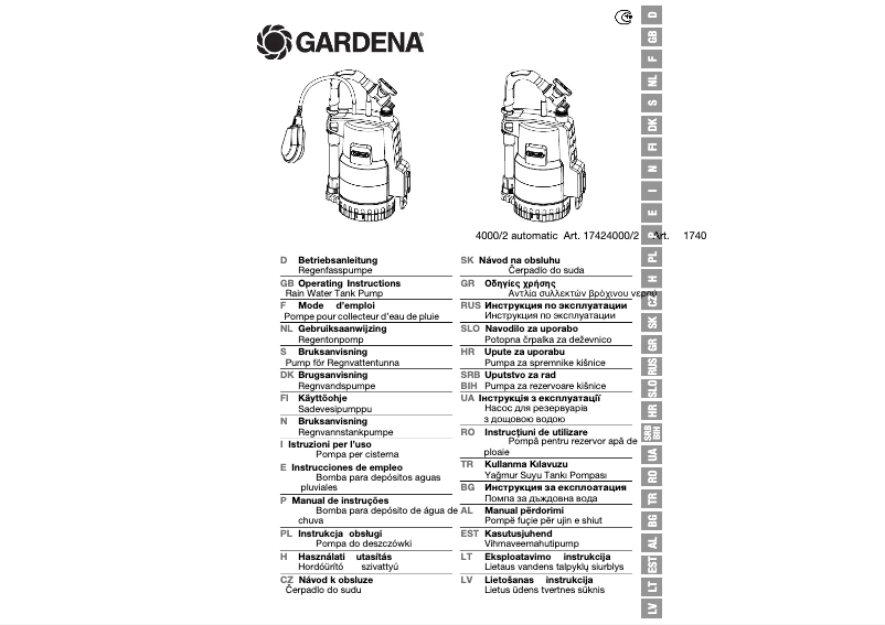 Image de la première page du manuel de l'appareil 4000/2