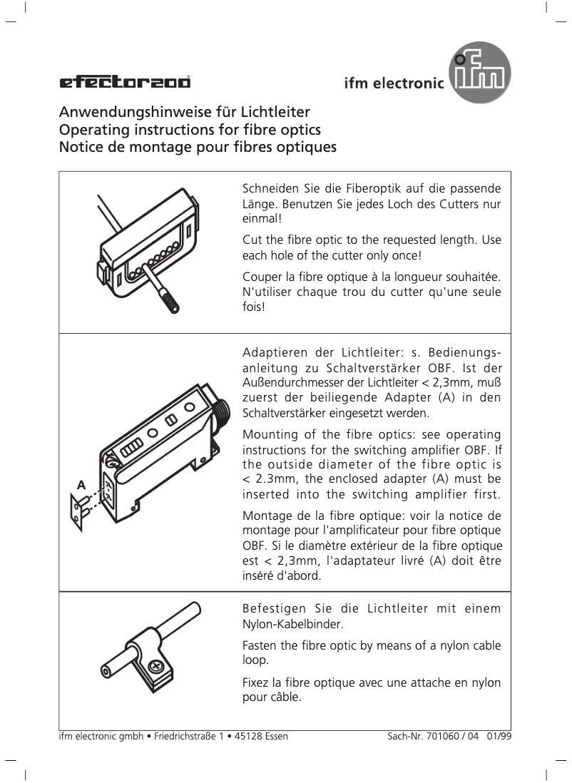 Page n°1 - Manuel utilisateur IFM E20756