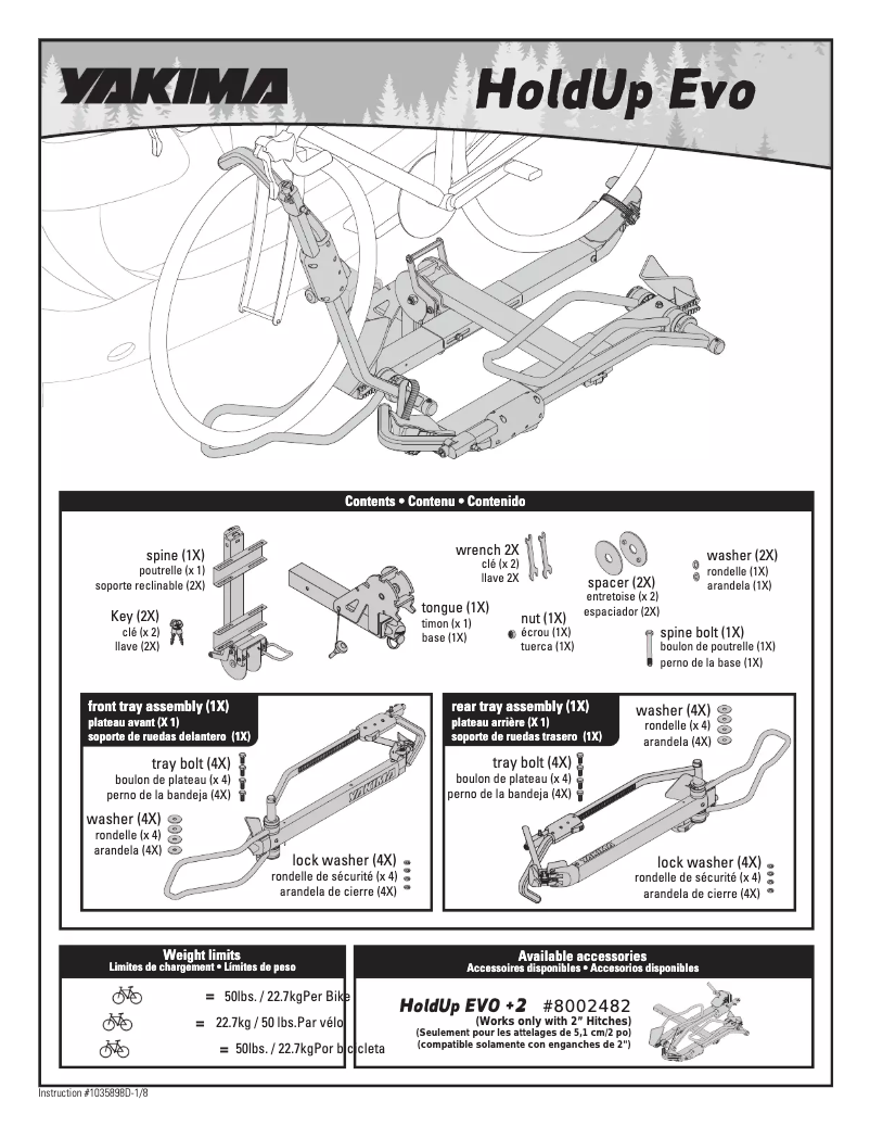 Image de la première page du manuel de l'appareil HoldUp Evo