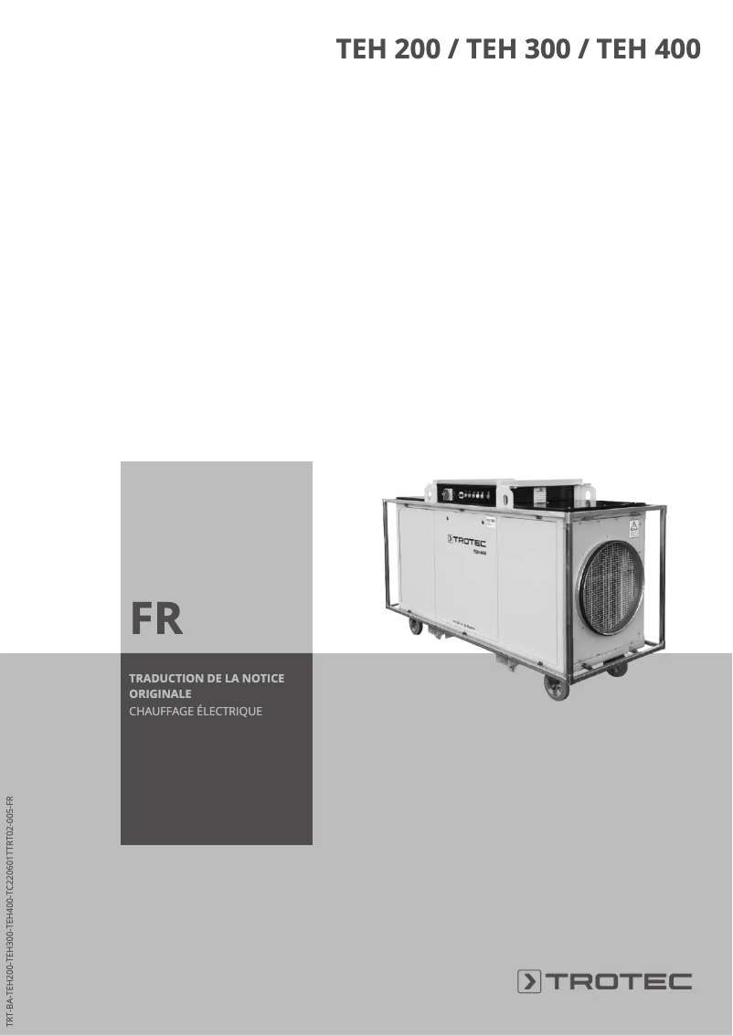 Image de la première page du manuel de l'appareil TEH 400