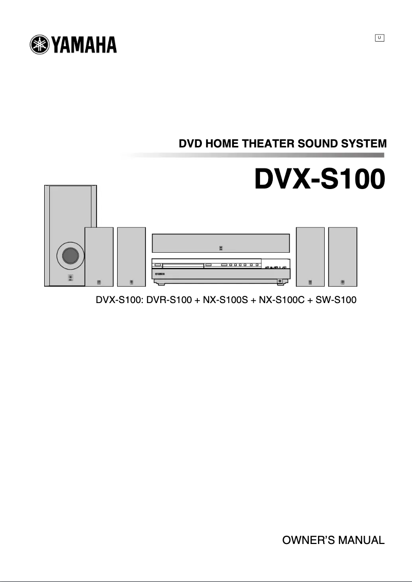 Page n°1 - Manuel utilisateur Yamaha AVX-S100