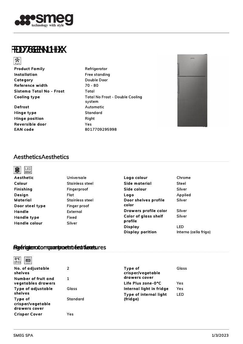 Image de la première page du manuel de l'appareil FD76EN1HX