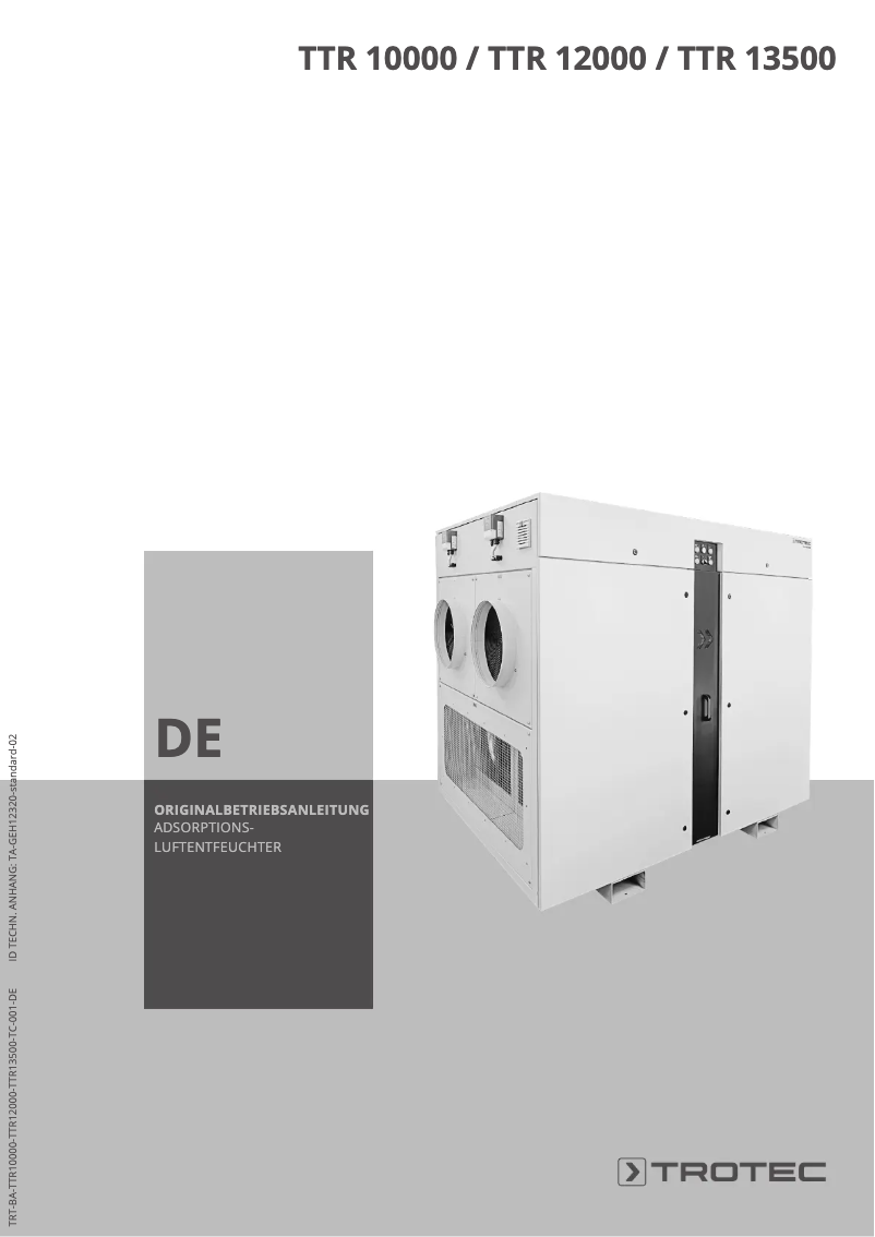 Page n°1 - Manuel utilisateur Trotec TTR 12000