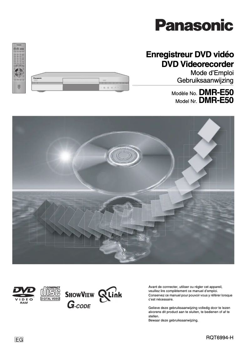 Page 1 of the manual User Manual Panasonic DMR-E50