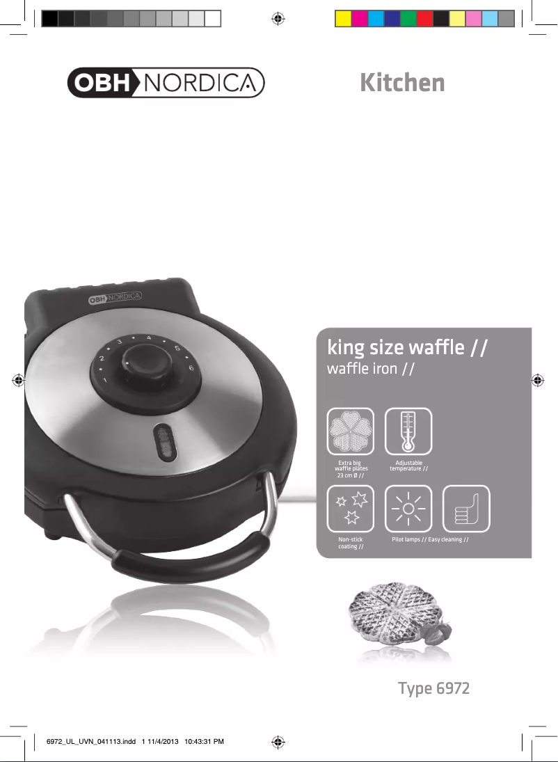 Page 1 de la notice Manuel utilisateur OBH Nordica King Size 6972