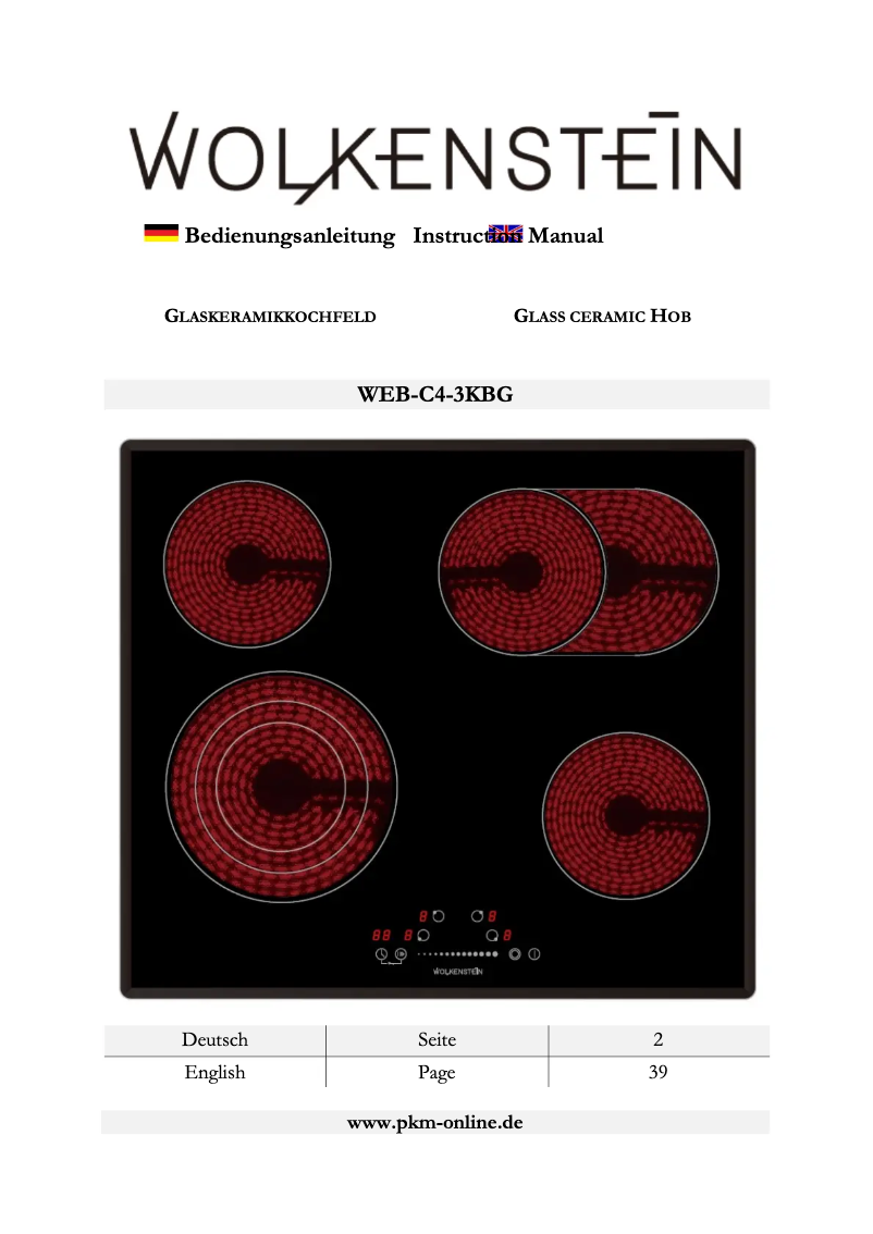 Page 1 de la notice Manuel utilisateur Wolkenstein WEB-C4-3KBG