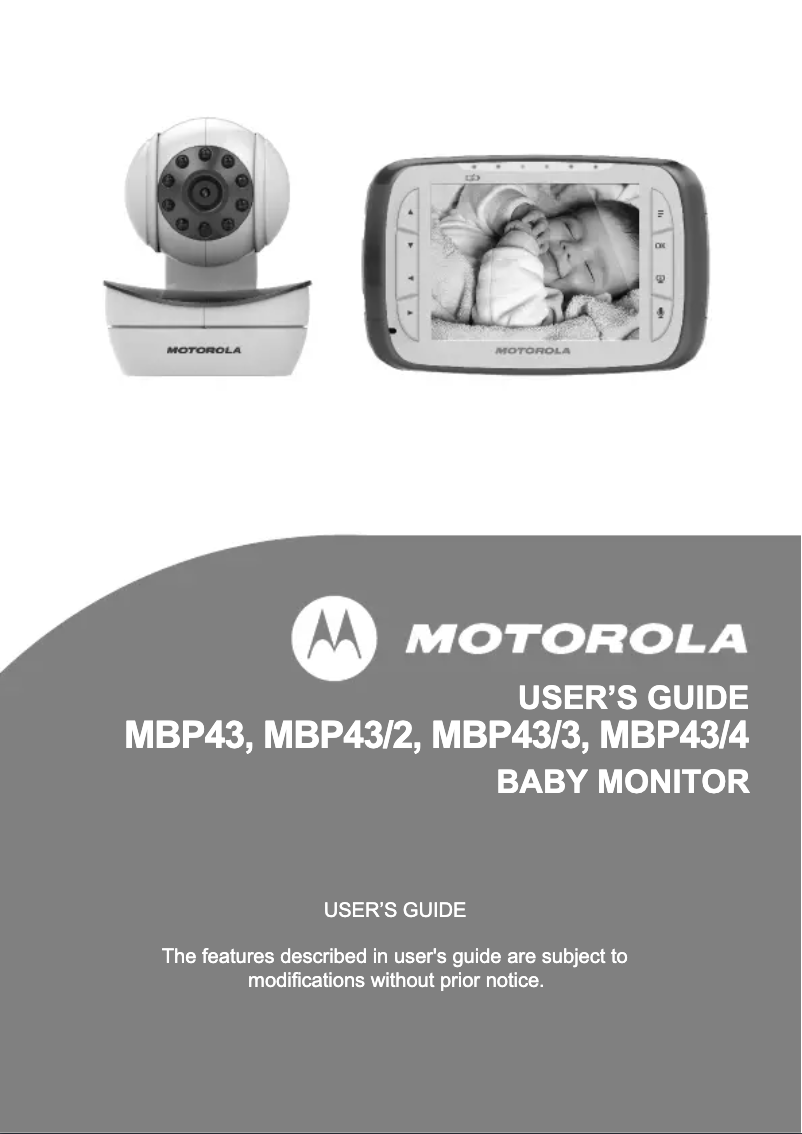 Page 1 de la notice Manuel utilisateur Motorola MBP43-3