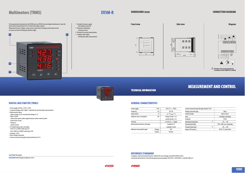 Image de la première page du manuel de l'appareil EV3M-R