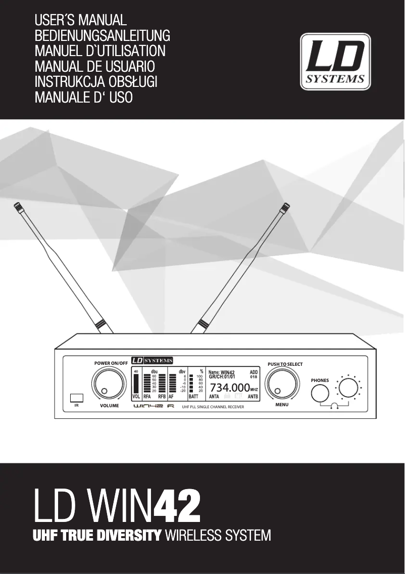 Page 1 de la notice Manuel utilisateur LD Systems WIN 42 BPG 2