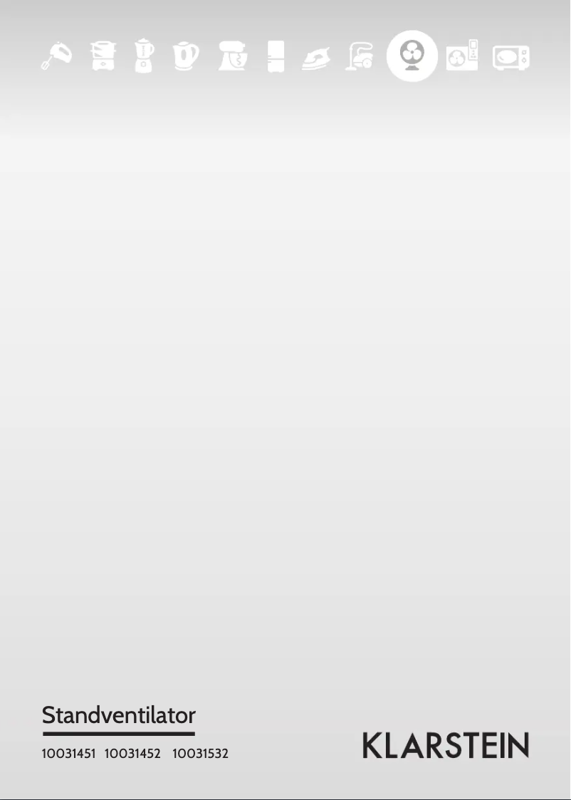 Page 1 de la notice Manuel utilisateur Klarstein 10031452