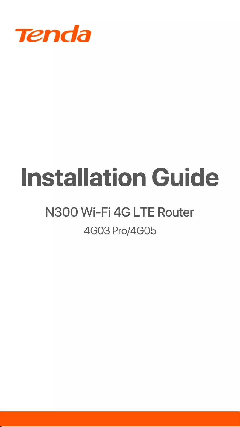 Image de la première page du manuel de l'appareil 4G03 Pro